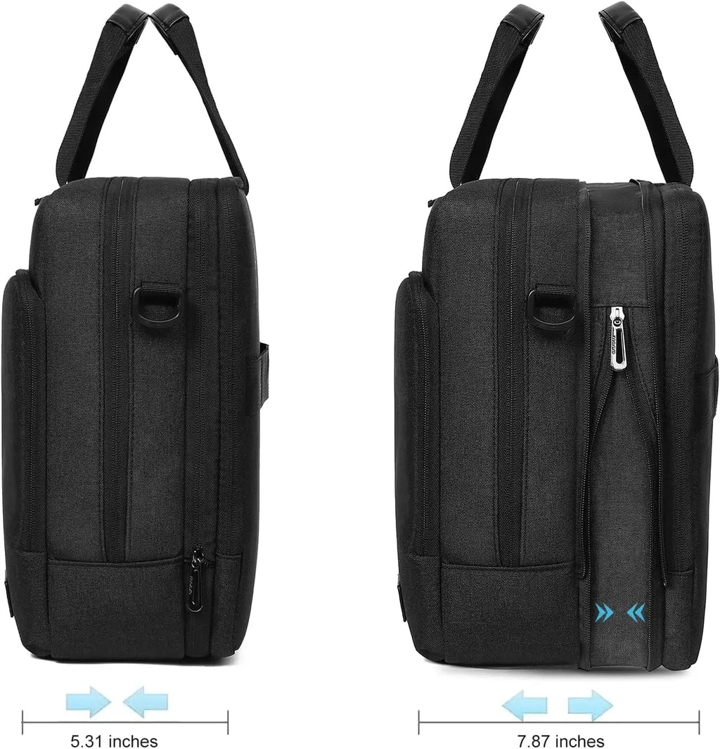 Sacoche ordinateur à compartiments 17,3 pouces extensible noire