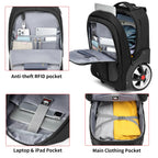 Sac à dos ordinateur à roulettes 50 L en oxford, grandes roues