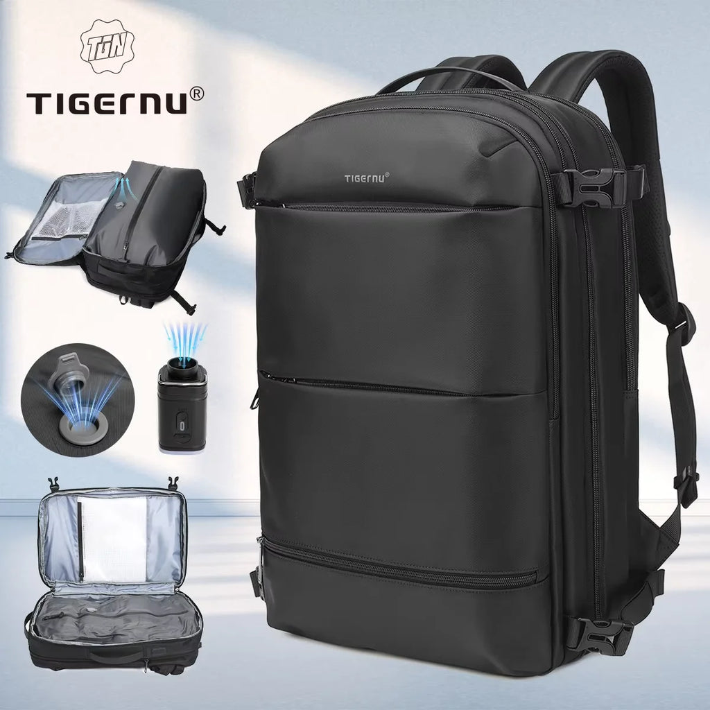 Sac à dos ordinateur 17 pouces extensible de 27 à 37 L, port USB