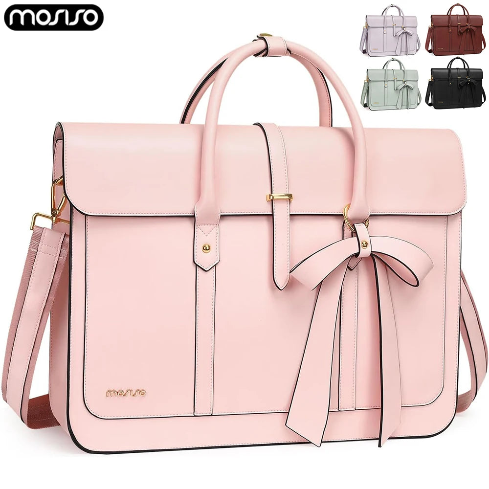 Sac ordinateur femme à nœud en simili cuir, porté dos ou épaule