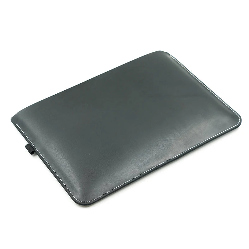 Housse ordinateur 16 pouces en simili cuir, enveloppe sans zip