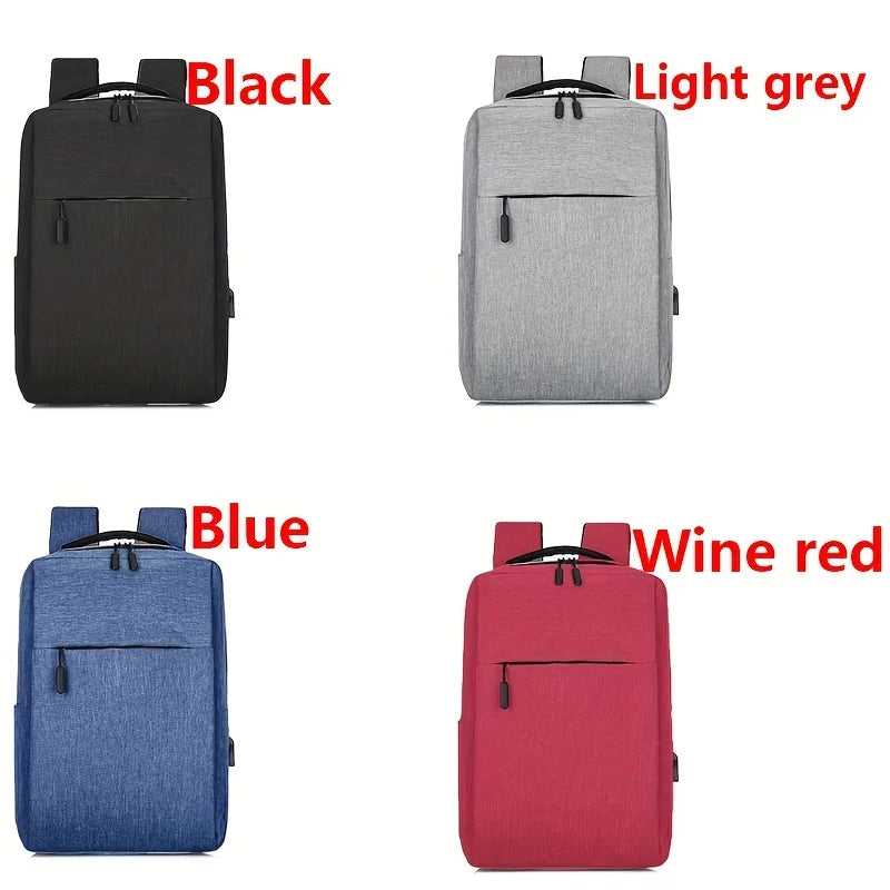 Sac à dos ordinateur 15,6 pouces en toile chinée, rouge, bleu ou gris