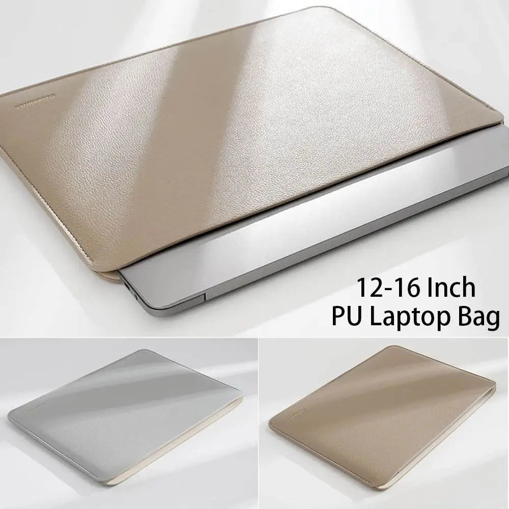 Housse ordinateur simili cuir ultra-plate, de 12 à 16 pouces