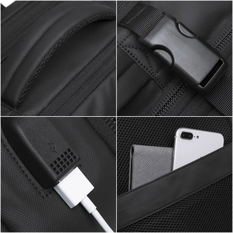 Sac à dos ordinateur homme 17,3 pouces extensible, port USB