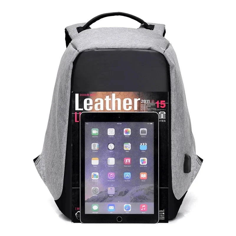 Sac à dos ordinateur antivol 15,6 pouces, bande réfléchissante
