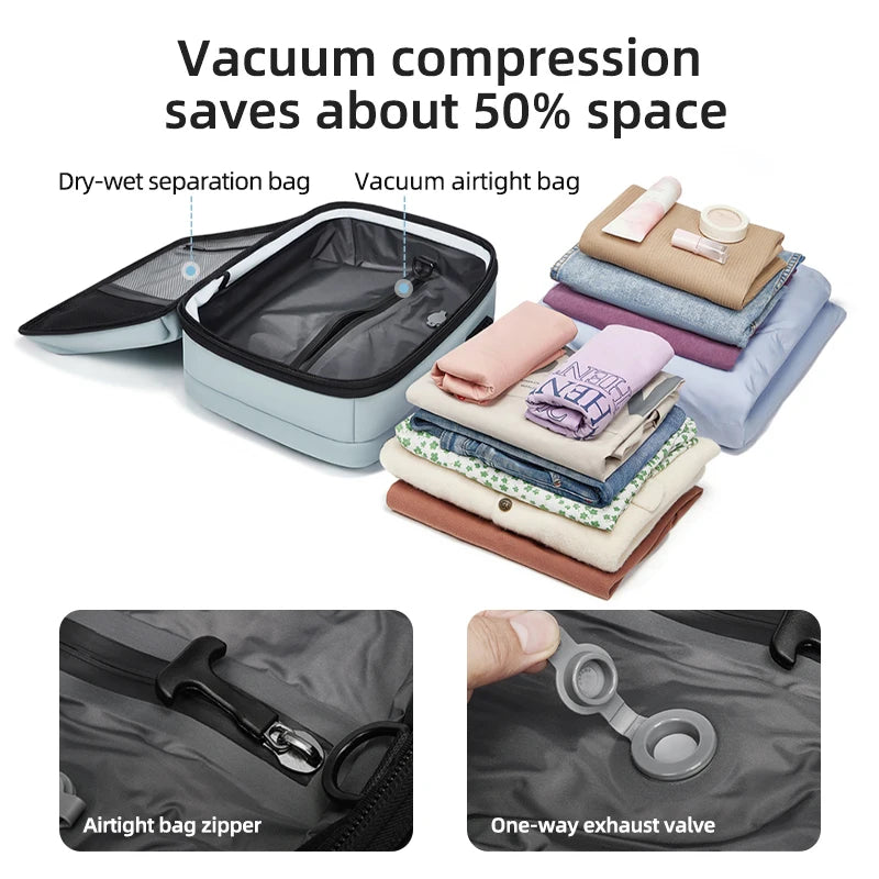 Sac à dos ordinateur 16 pouces de voyage, compression sous vide