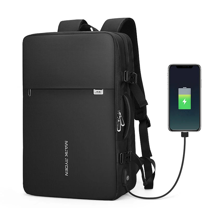 Sac à dos ordinateur USB extensible 23 à 39 L, 17 pouces