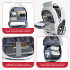 Sac à dos ordinateur à roulettes 50 L ou 40 L, housse de roues