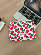 Pochette ordinateur femme matelassée imprimé tomates, 11 à 16 pouces