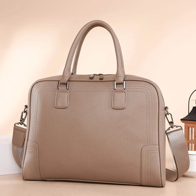 Sacoche ordinateur bandoulière 16 pouces, double zip et deux anses