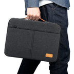 Pochette ordinateur fine à poignée escamotable, trousse en option