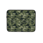 Housse ordinateur camouflage vert, mousse et doublure douce