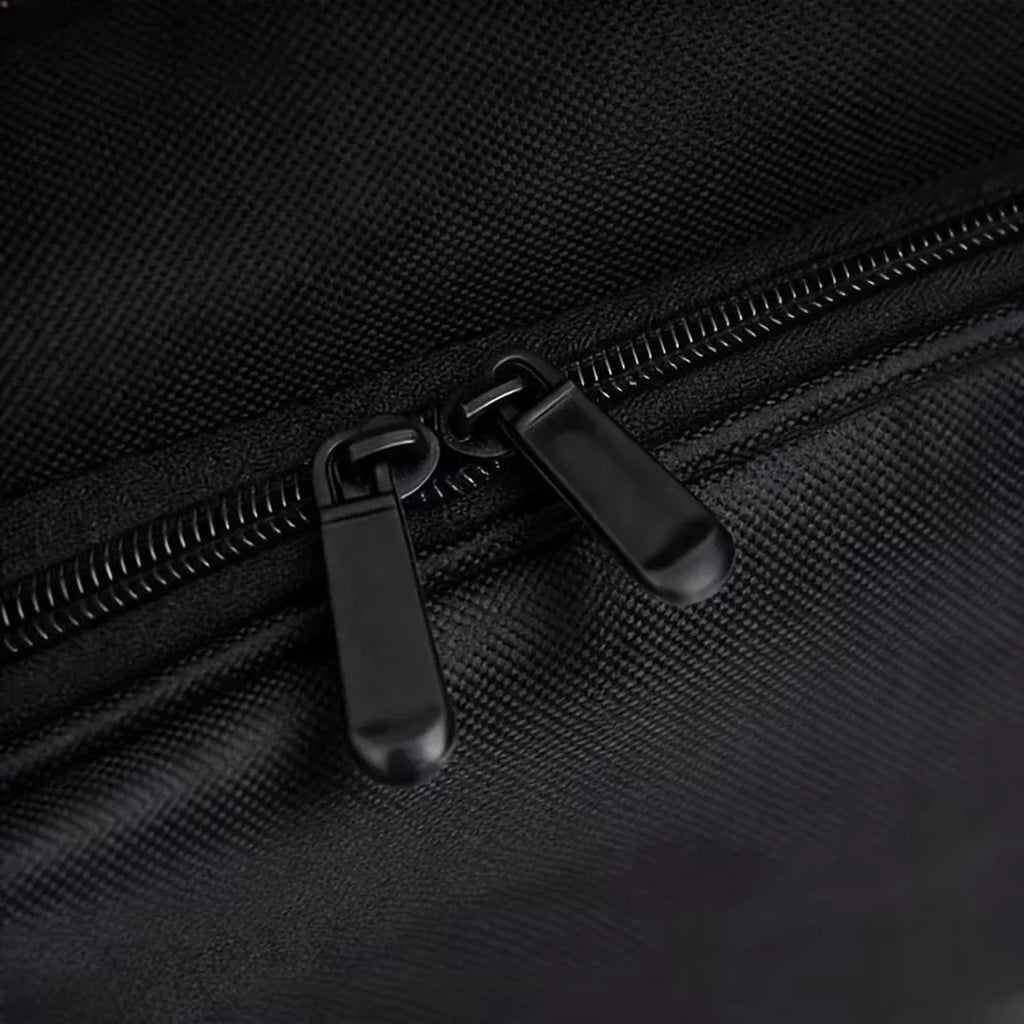 Sacoche ordinateur bandoulière en nylon noir, 15 ou 17 pouces