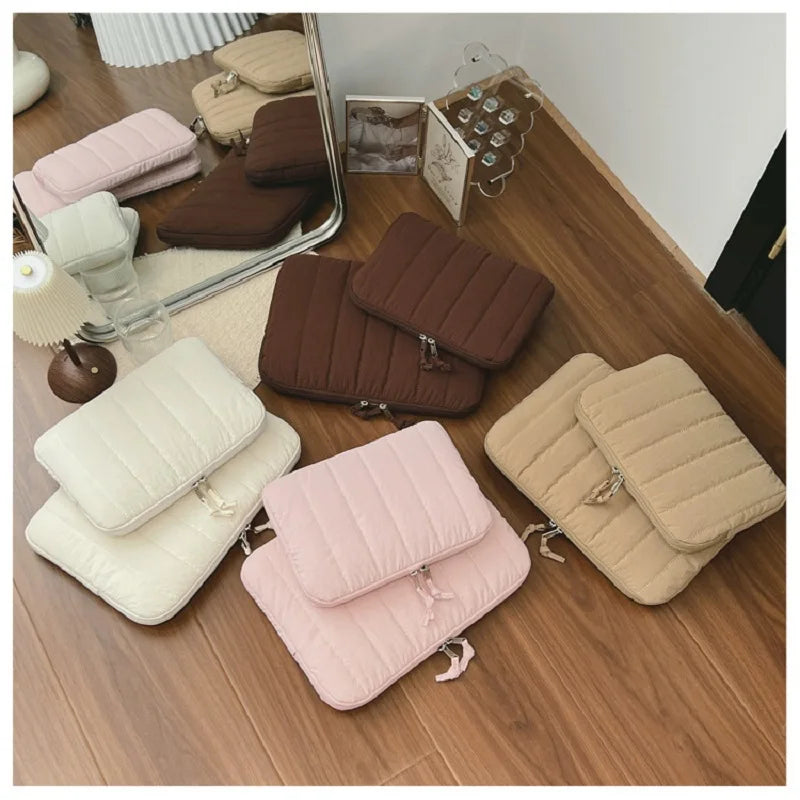 Housse ordinateur matelassée effet doudoune, tablette ou 14 pouces