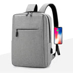 Sac à dos ordinateur 16 pouces avec port USB, nylon gris ou noir