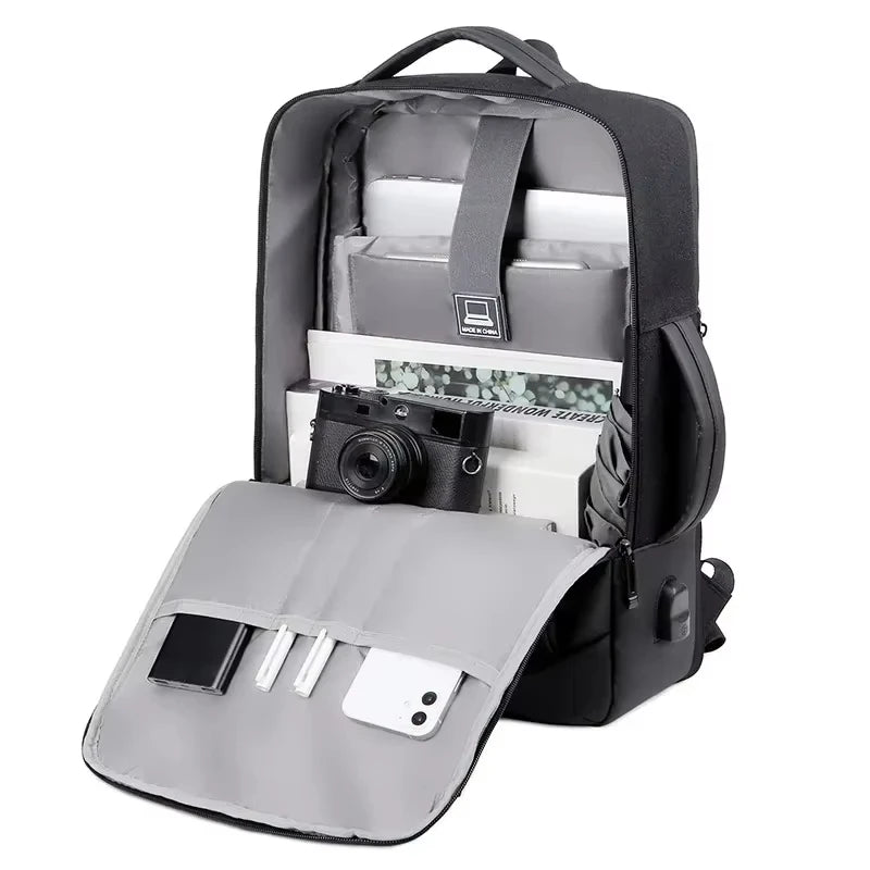 Sac à dos ordinateur extensible 17 pouces, soufflet de 5 cm et USB