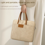Pochette ordinateur effet daim à poignées et passant trolley