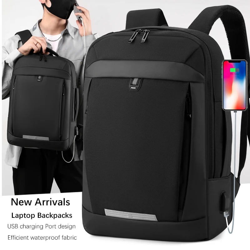 Sac à dos ordinateur extensible 17 pouces, soufflet de 5 cm et USB