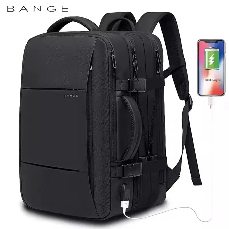 Sac à dos ordinateur homme 17,3 pouces extensible, port USB