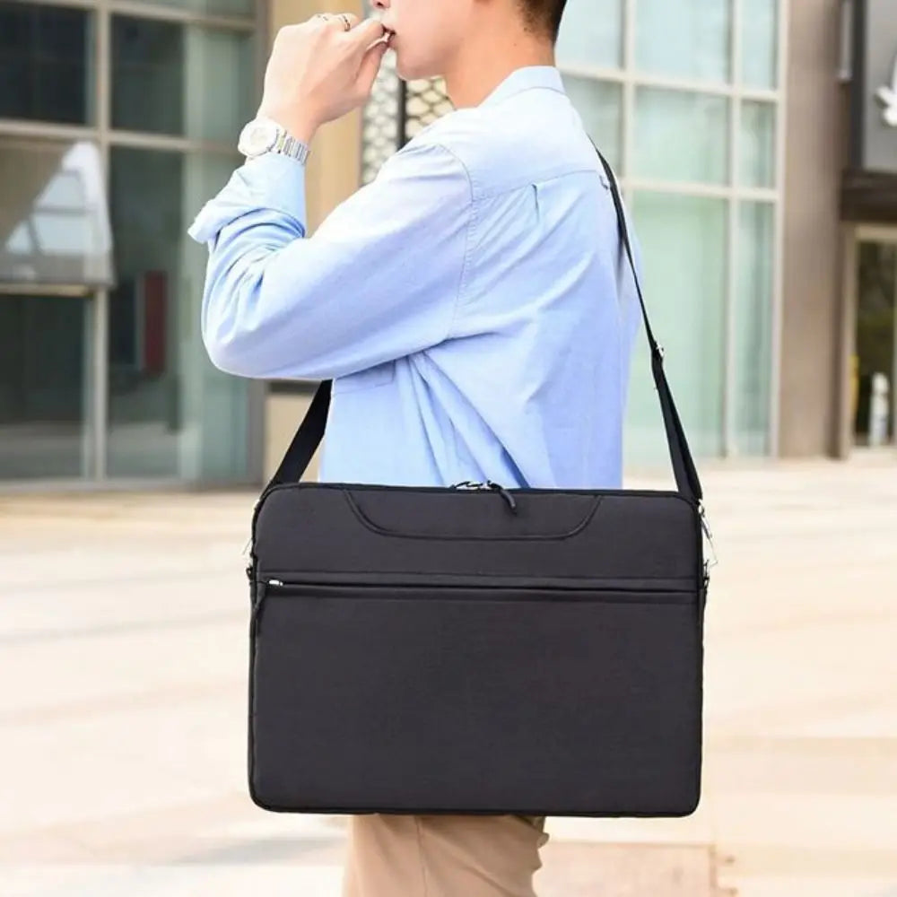 Pochette ordinateur extra-fine avec bandoulière, 13,3 à 15,6 pouces