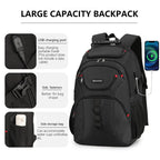 Sac à dos ordinateur 15 pouces grande capacité, port USB, 5 coloris