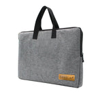 Pochette ordinateur 16 pouces à poignées en nylon gris chiné