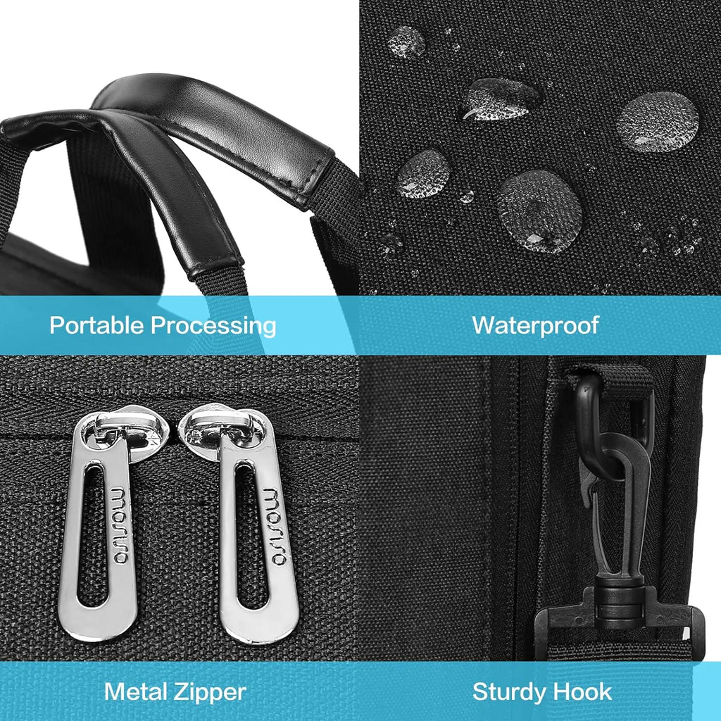 Sacoche ordinateur à compartiments 17,3 pouces extensible noire