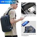 Sac à dos ordinateur extra-plat 9 cm, 14 ou 17 pouces, port USB