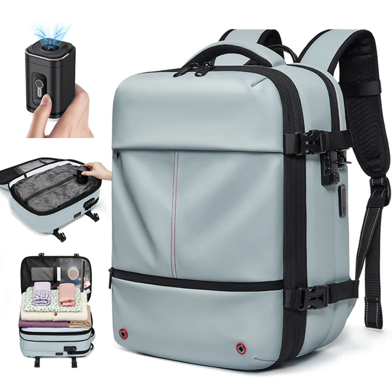 Sac à dos ordinateur 16 pouces de voyage, compression sous vide
