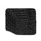 Housse ordinateur motif léopard gris et noir, mousse, 10 à 17 pouces