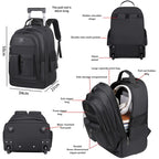 Sac à dos ordinateur à roulettes homme, roues silencieuses