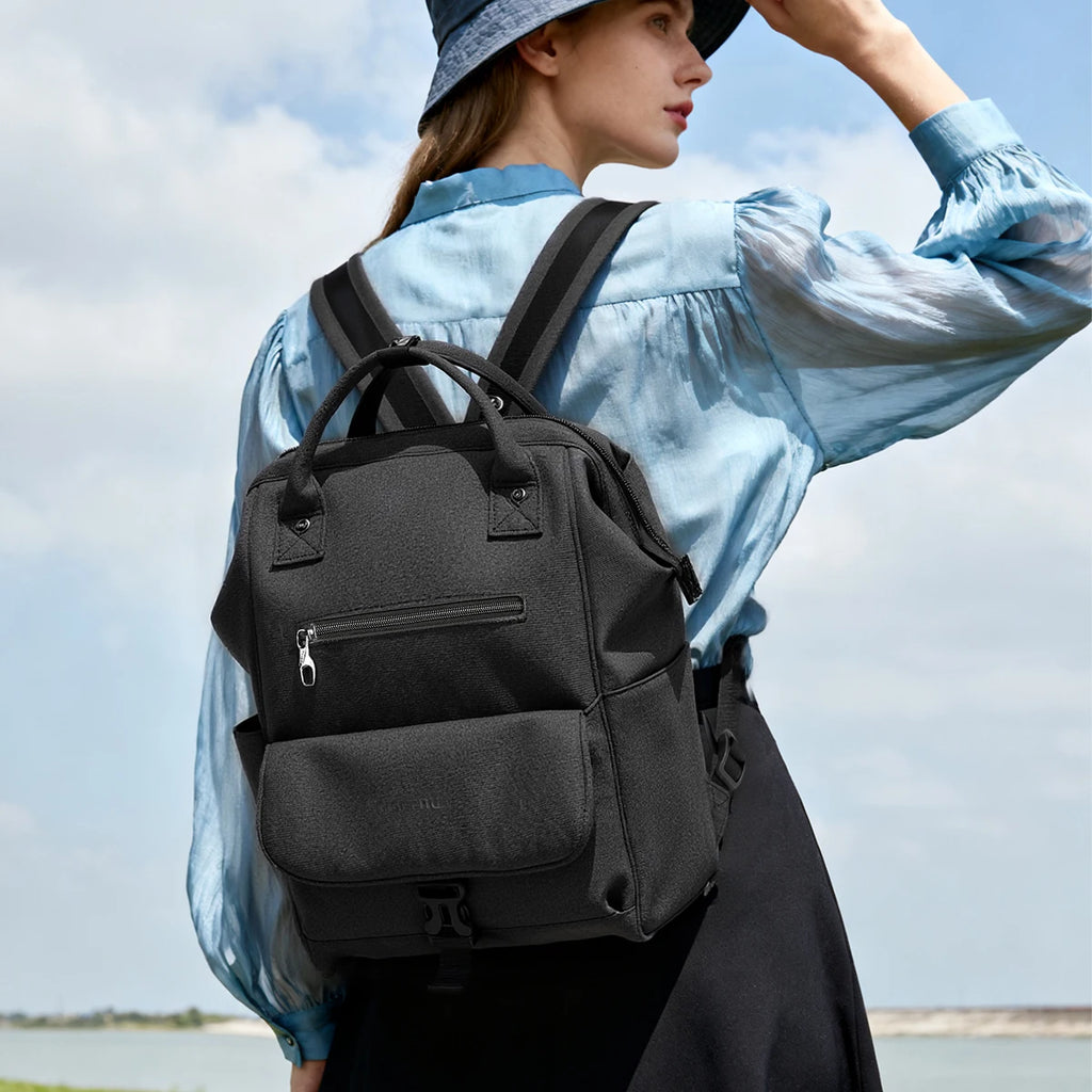 Sac à dos ordinateur femme à ouverture large, 14 ou 15,6 pouces