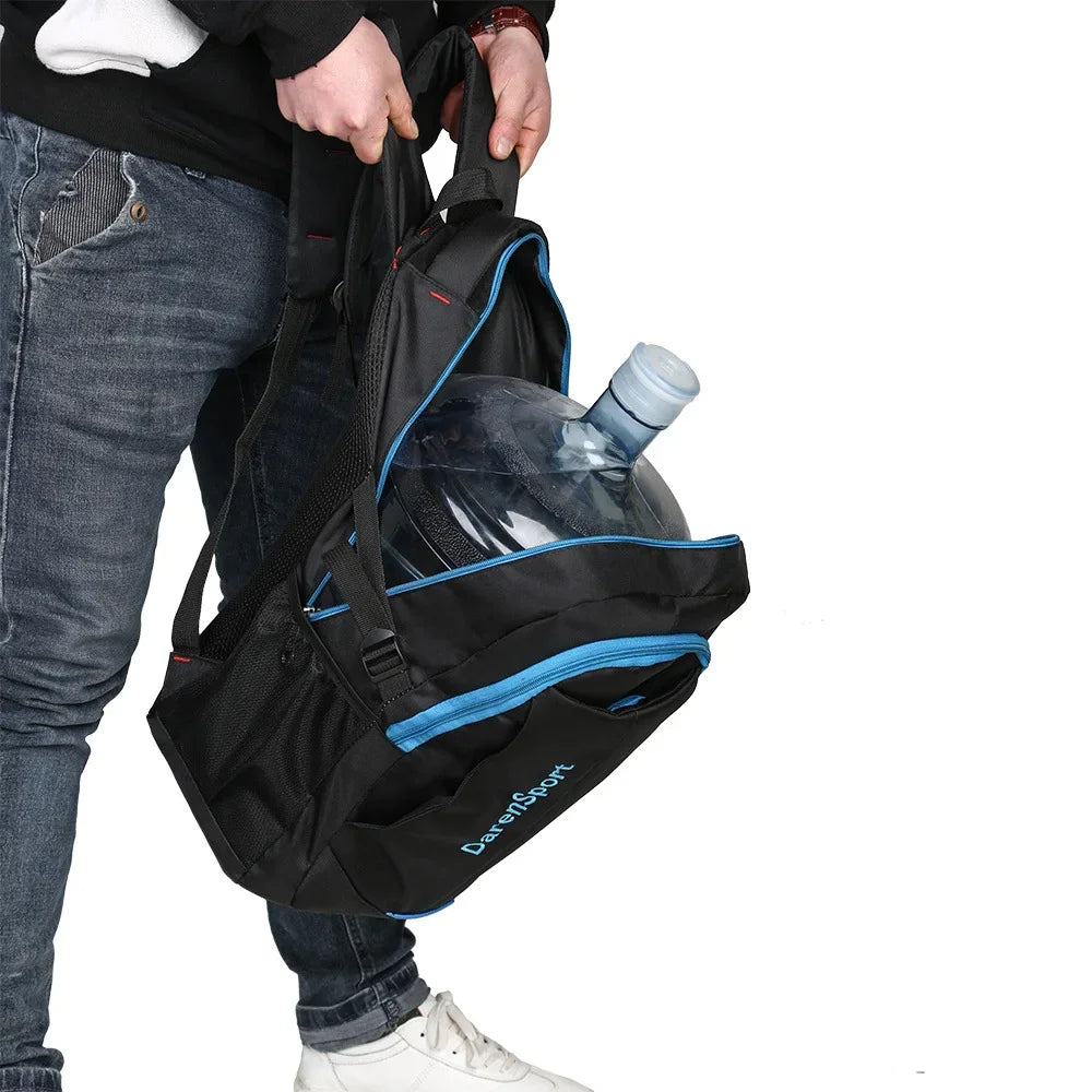 Sac à dos ordinateur en toile oxford, deux tailles et liseré coloré