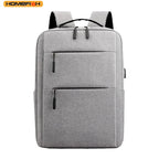 Sac à dos ordinateur USB 15 pouces, ligne slim à deux poches zippées