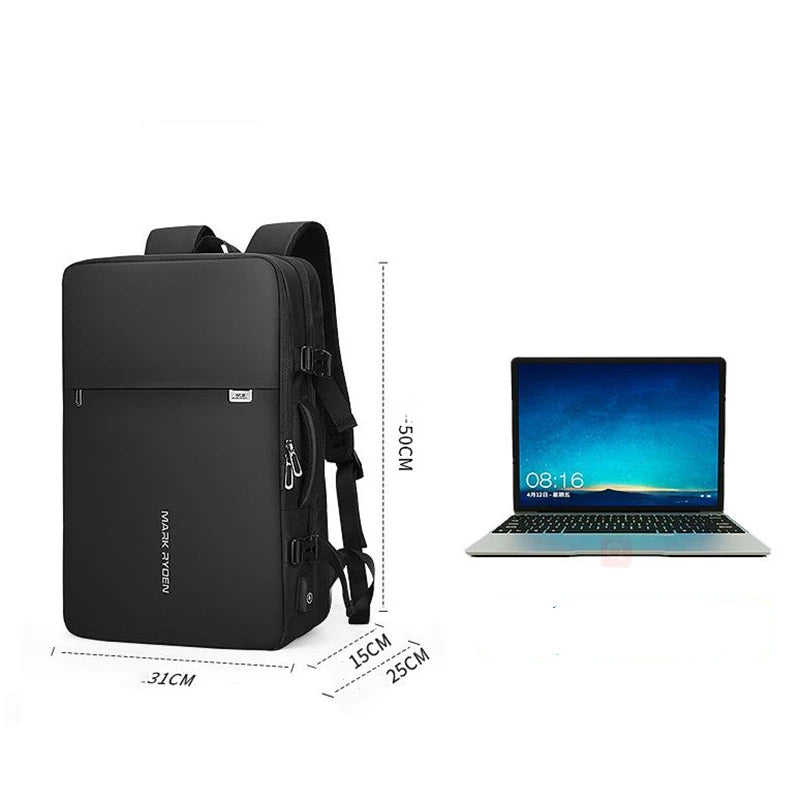 Sac à dos ordinateur USB extensible 23 à 39 L, 17 pouces