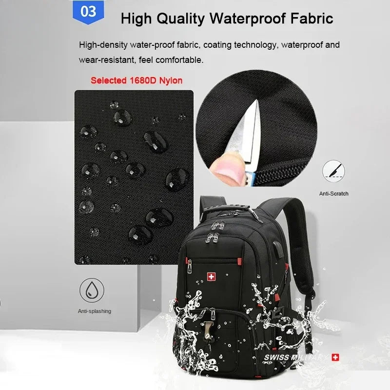 Sac à dos ordinateur grand volume en nylon 1680D, 3 tailles