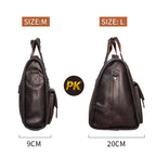 Sacoche ordinateur homme simili cuir 14 ou 15,6 pouces, deux tailles