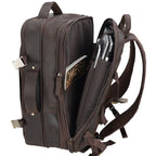Sac à dos ordinateur cuir de vache vieilli, 15,6 pouces voyage