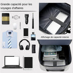 Sac à dos ordinateur homme 15,6 pouces en nylon avec port USB