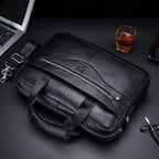 Sacoche ordinateur cuir homme 16 pouces, grainé, noir ou marron