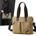 Sac ordinateur homme en toile, format A4 vertical ou horizontal