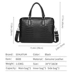 Sacoche ordinateur cuir homme effet croco, jusqu'à 15,6 pouces