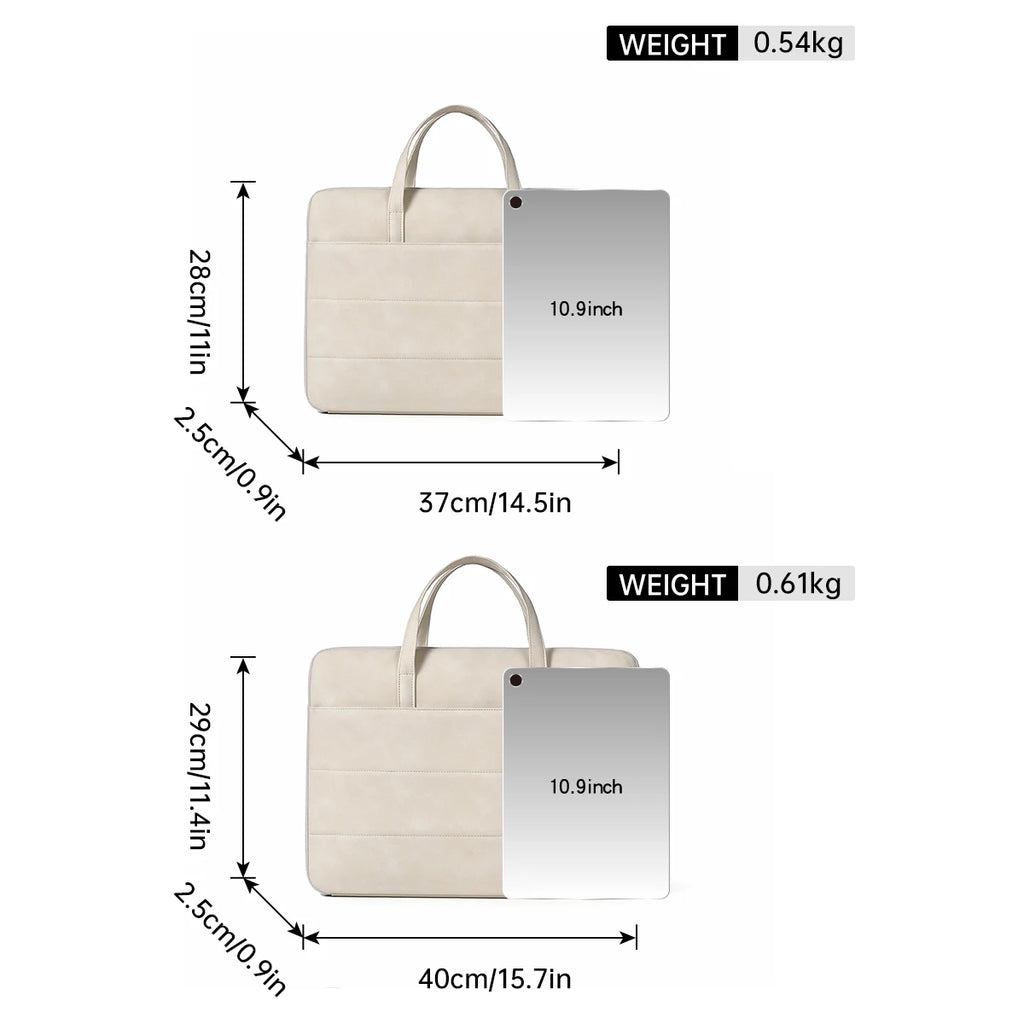 Pochette ordinateur ultra-plate à poignées, 14 ou 15 pouces