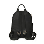 Sac à dos ordinateur compact en nylon matelassé, finitions dorées