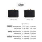 Pochette ordinateur matelassée à poignée et poche avant zippée
