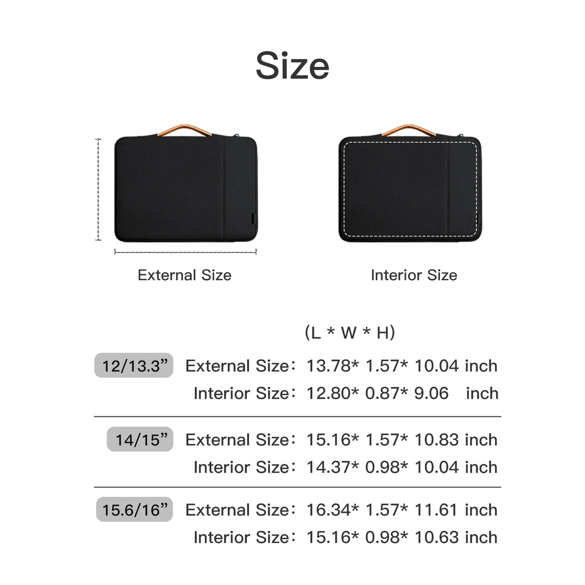 Pochette ordinateur matelassée à poignée et poche avant zippée