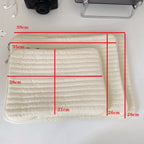 Housse ordinateur matelassée beige ou noire, de 11 à 15,6 pouces