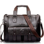 Sacoche ordinateur homme simili cuir 14 ou 15,6 pouces, deux tailles