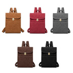 Sac à dos ordinateur femme cartable rétro, simili cuir effet daim