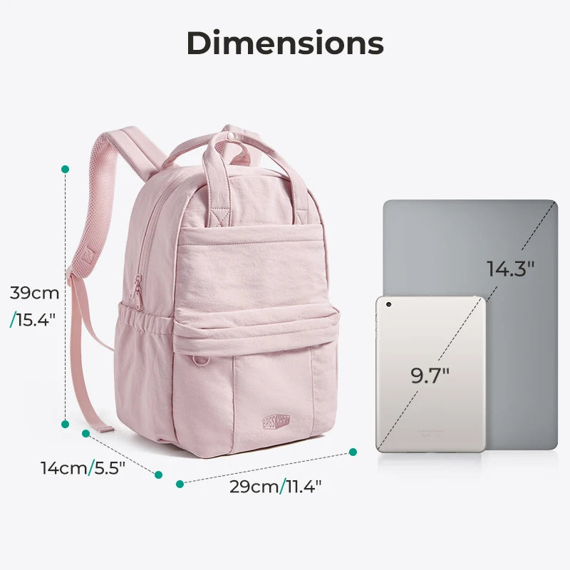 Sac à dos ordinateur ergonomique 14 pouces en polyester, 9 coloris